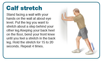 calf stretch and achilles stretch